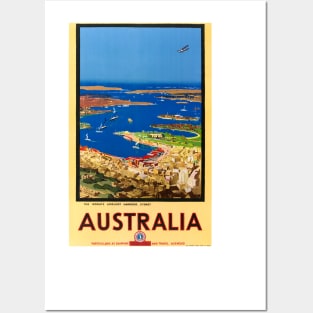 Vintage Travel Poster Australia Sydney Posters and Art